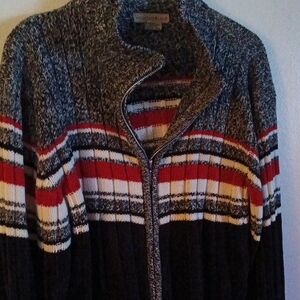 Colorful Striped Cardigan Sweater